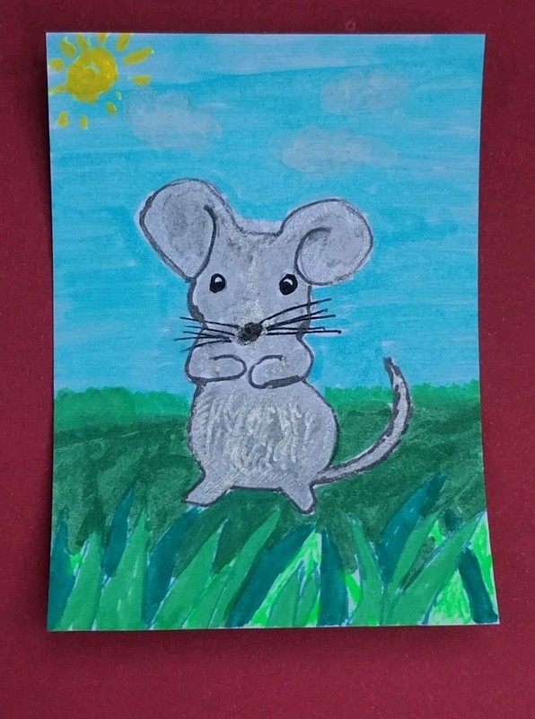 Mouse Rat Hand Painted Art Painting Home Decor 3.5×2.5 Whimsical Animals