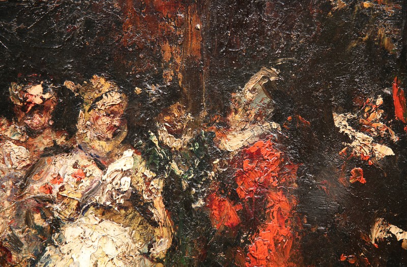 19th Century French Expressionism Painting Adolphe Monticelli Mascaraed Party gallery