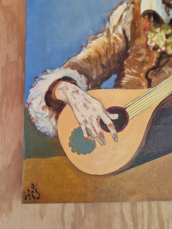 Painting Signed By Famous Carlos Kis. 1996 Vintage Size 24in X 20in gallery