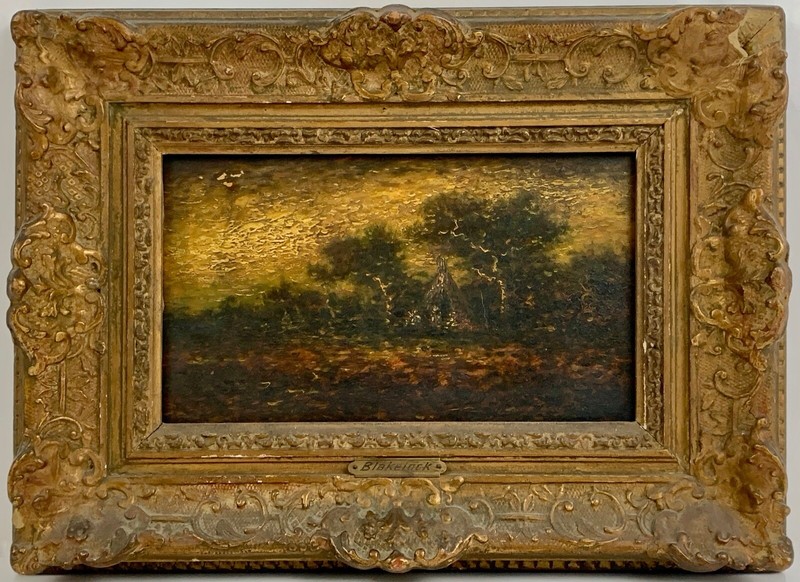 Hudson River School Artist Ralph Albert Blakelock (1845-1919) Oil On Board