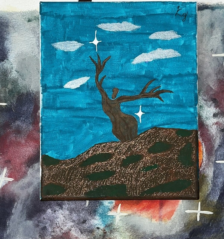 original artwork painting. Title of piece-“The Last Tree”