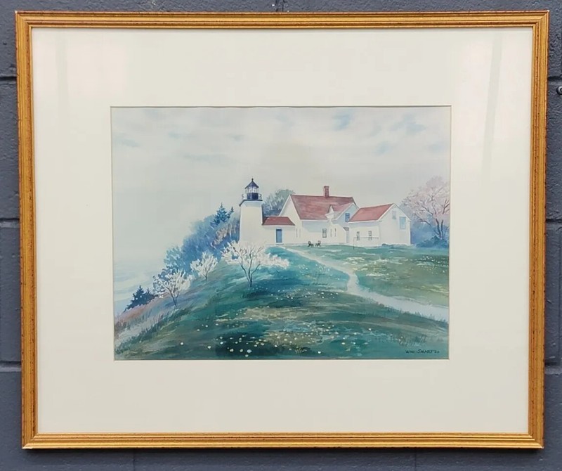 Wini Smart #4 OF 100 Hand Signed COA & Original Sale Receipt «Fort Point Light»