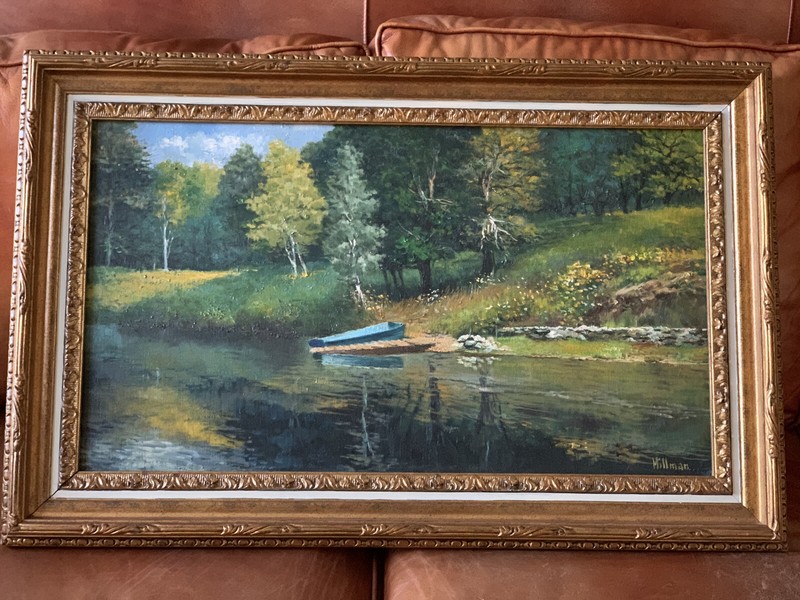 Max Millman Vintage Lake Landscape Scene New York Russian American