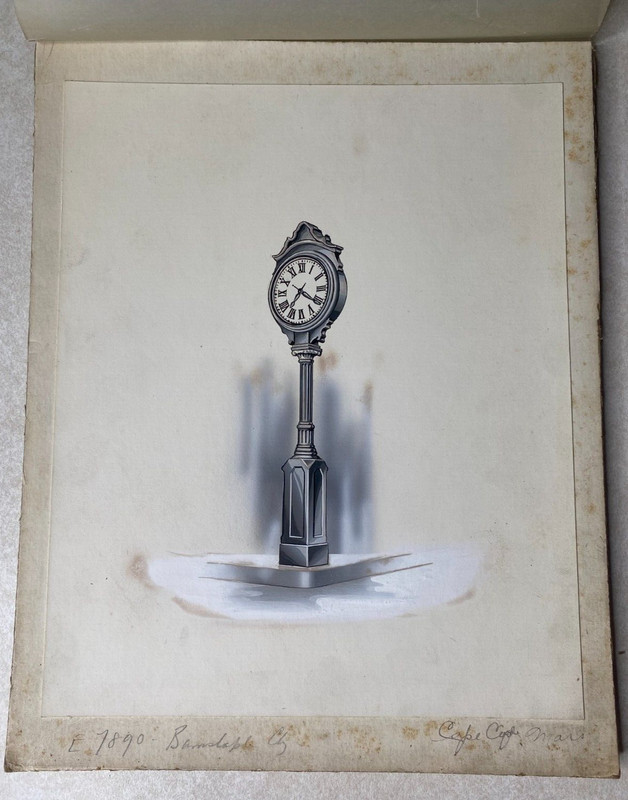 Original Concept Art Rendering Bamslople Clock Seal Cape Cod MA AL113