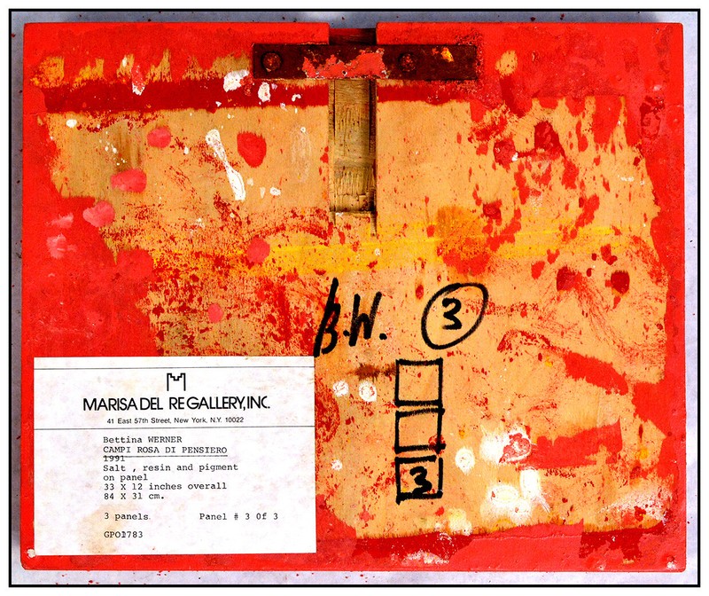 Bettina Werner Large Original Triptych Pigment Salt Painting On Board Abstract gallery