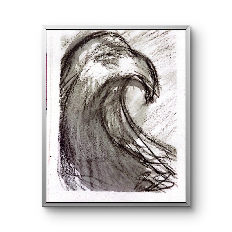 Bird Spiral Abstract Expressionist Original Watercolor Painting ACEO gallery