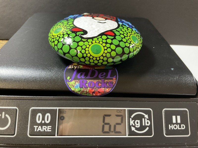 3” Gnome Mandala - Hand Painted Handmade Stone - By JaDeL #6 gallery