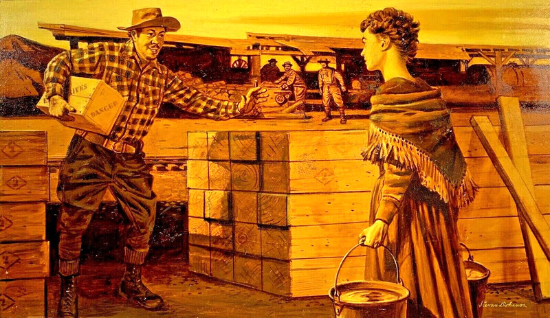 Listed Artist Stevan Dohanos (1907-1994) Signed & Published Western Illustration gallery