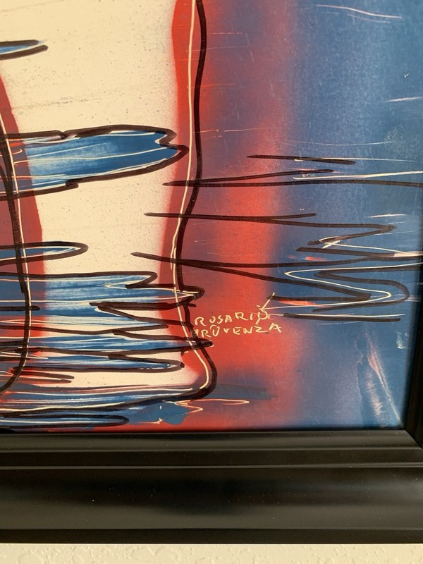 ORIGINAL 80'S ABSTRACT GRAFFITI SPRAY PAINTING N.Y. ROSARIO PROVENZA #36 gallery