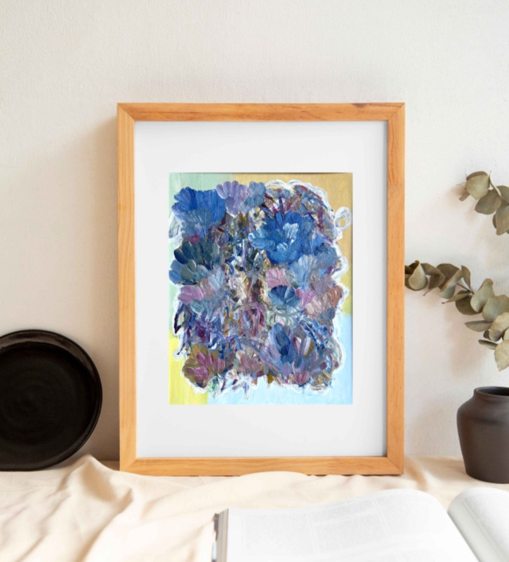 Painting Original Abstract Art Matted 11×14 Acrylic Wall Decor Jimarieart