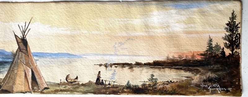 watercolor landscape paintings original, Native American, folk art, Americana, gallery