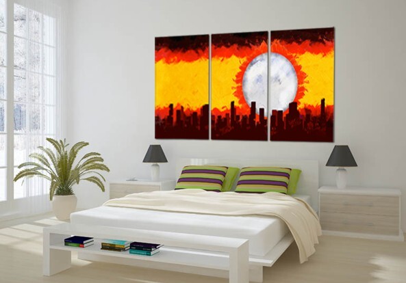 *NEW* High Quality Oil Paintings – Moon Picture – 24” x 36” – 3 pieces on Canvas