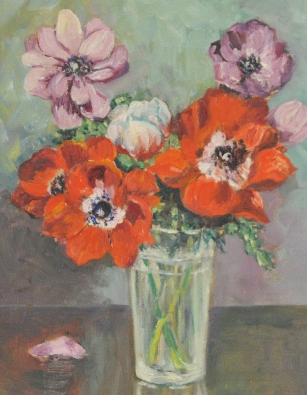 Later acrylic painting of an earlier oil on canvas board, B. Wray, 1944 gallery