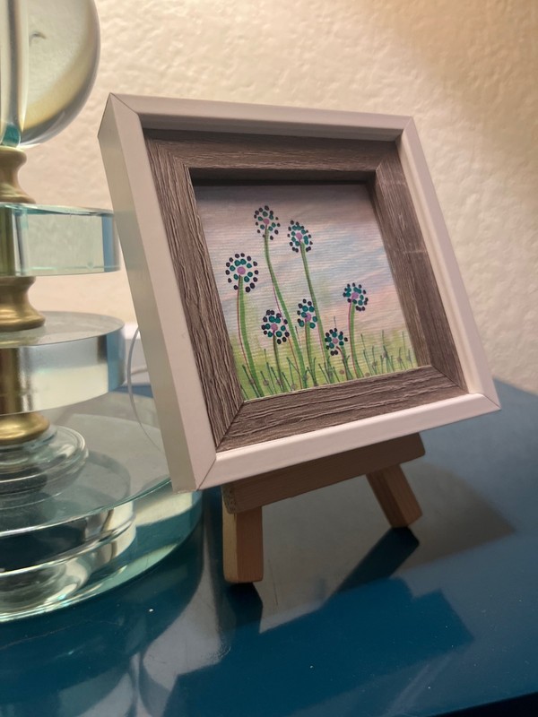 BLESSED#155 2x2 Original Art Modern Minimal Floral Emotion Poet Abstract Nature gallery
