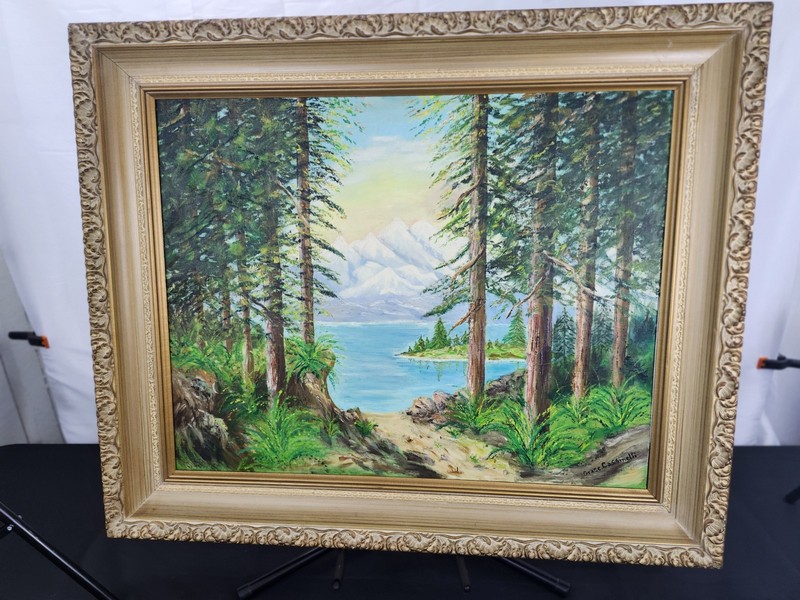 Two Grace Cassinelli Framed Original Signed Oil Paintings 1964 gallery