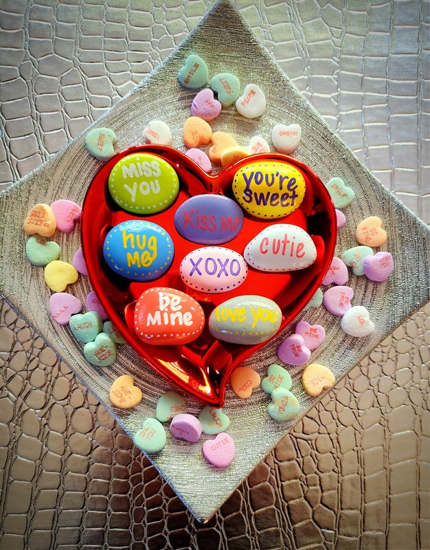 8 Multi-Colored Inspirational Words Hand Painted Rocks - Dream,Love,Hope,Faith gallery