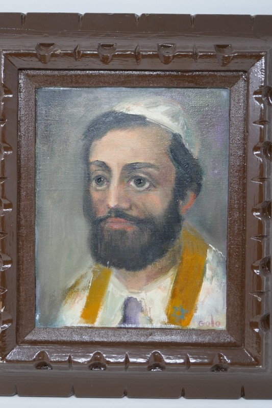 Young Rabbi Judaica Oil Painting by Golo gallery