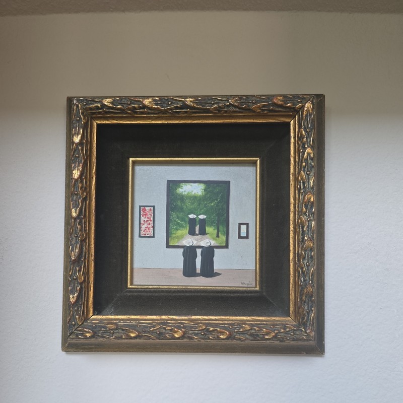WHIPPLES WIMPLES Nuns Watching nuns ORIGINAL OIL PAINTING Frank Whipple