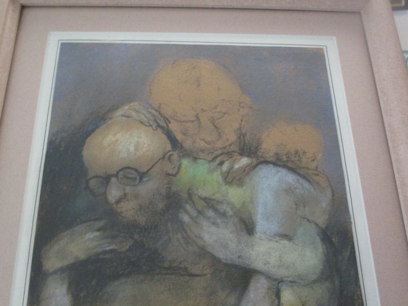 VINTAGE RUSSIAN ? DRAWING PORTRAIT EXPRESSIONISM MODERNISM SIGNED MYSTERY ARTIST gallery