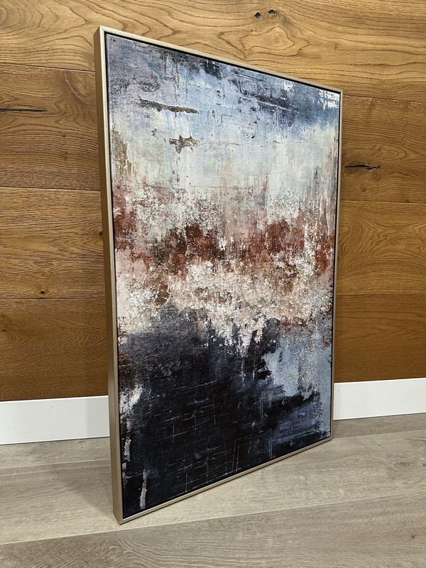 Modern Abstract Textured Wall Art on Canvas Framed Large 23.6”x35.5” Excellent gallery