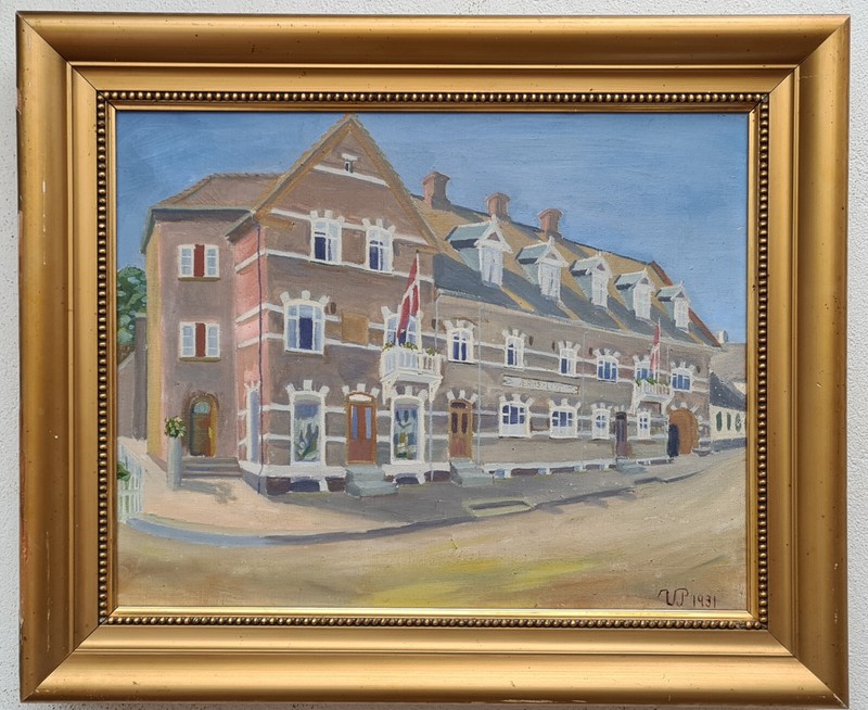 Oil painting picture painting oil painting masterpiece landscape city 1931 year 182