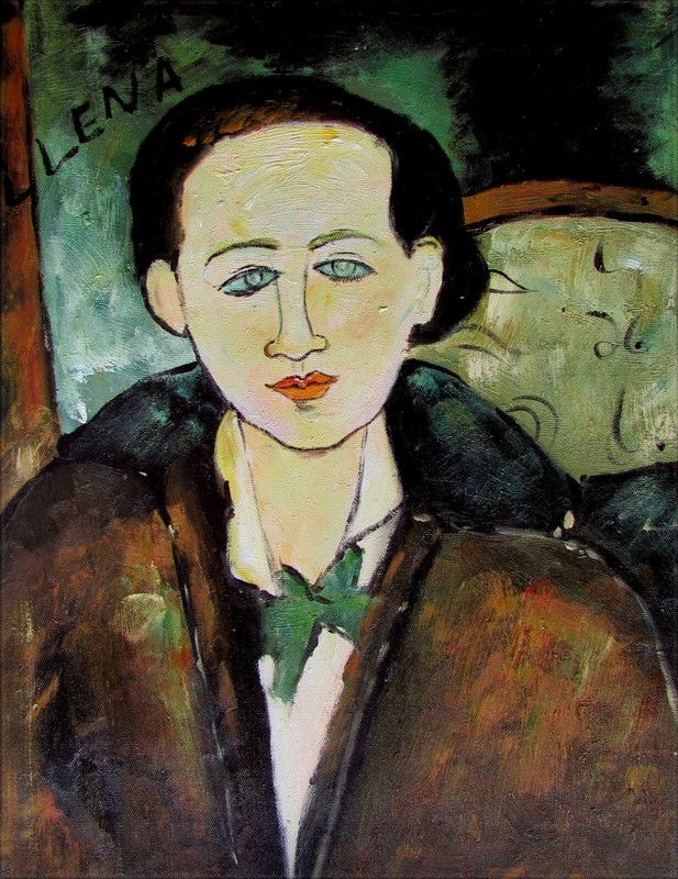 Modigliani’s Elena Pavlowski Repro, Quality Hand Painted Oil Painting 12x16in