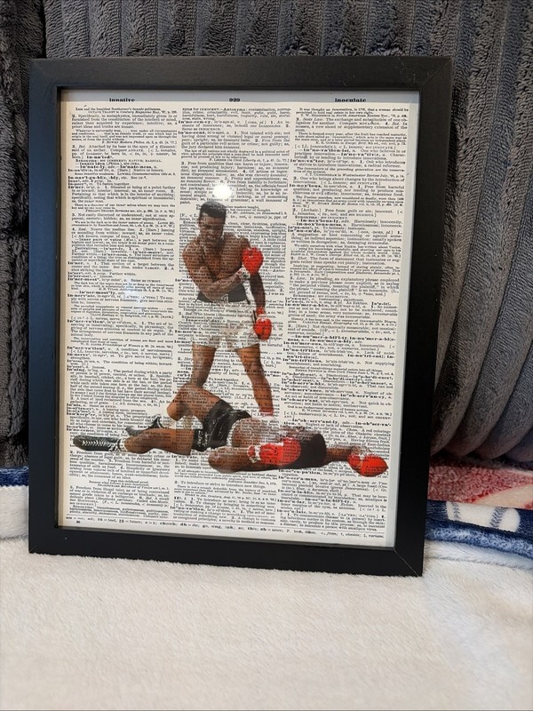 Framed Picture of Muhammad Ali standing over a fallen Sonny Liston 8×10