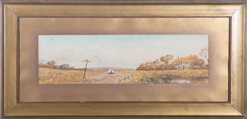 H.K. Stone – Early 20th Century Watercolour, Pony and Trap