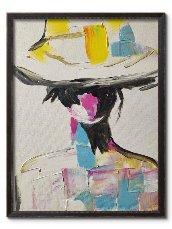 Abstract Woman Impressionist Original Wall Art 9X12 Canvas Acrylic
