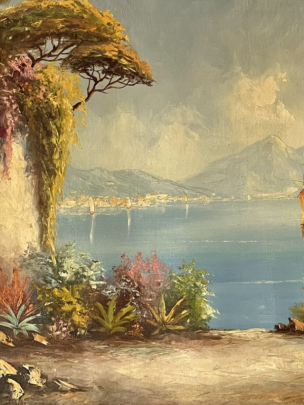 LUIS MORATO GUERRERO ANTIQUE BEACH LANDSCAPE OIL PAINTING OLD VINTAGE MODERN gallery