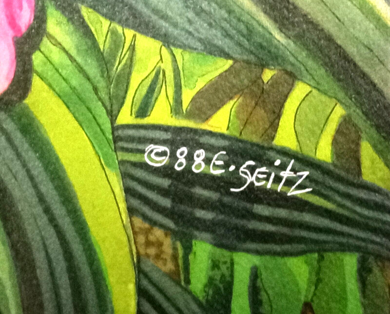 ORIGINAL EARLY PAINTING BY EILEEN SEITZ FROM 1988 gallery