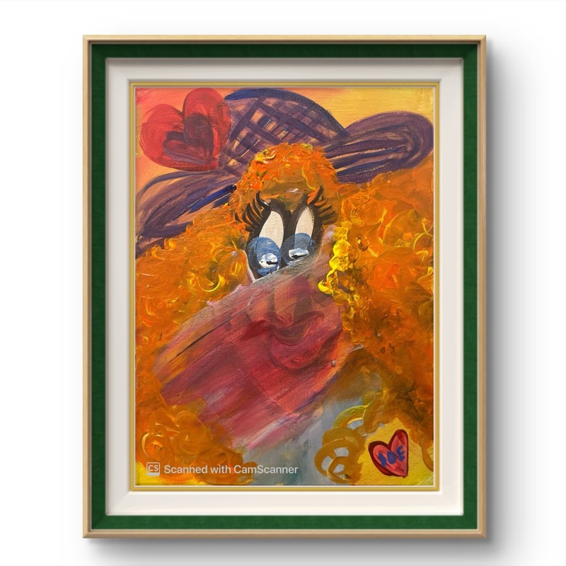 BLESSED#870 Funny Face Original Art Abstract Painting