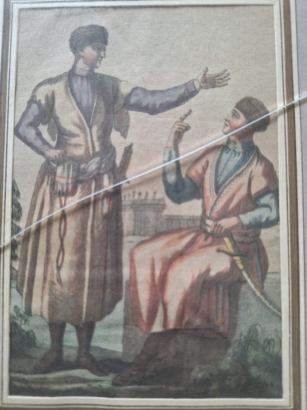 Antique Watercolor "Woman From Caria And Polish Merchant". Painting gallery