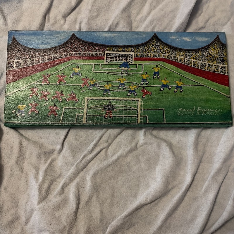 Brazilian World cup championship team hand painted Lopes DeFaria signed