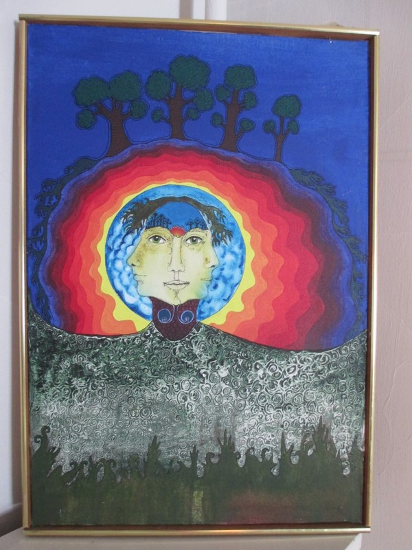 Dan Schilling Titled, Unsigned Oil/Canvas Surreal Portrait Rodale Press Estate gallery