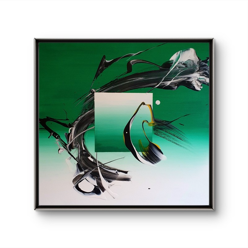INTRIGUE ABSTRACT FINE ART 24×24 COLOURFUL MODERN ART ACRYLIC PAINTING ON CANVAS
