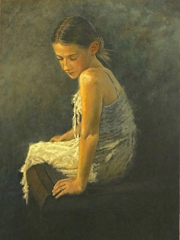 R.K. Jolley original impressionist oil painting figurative portrait