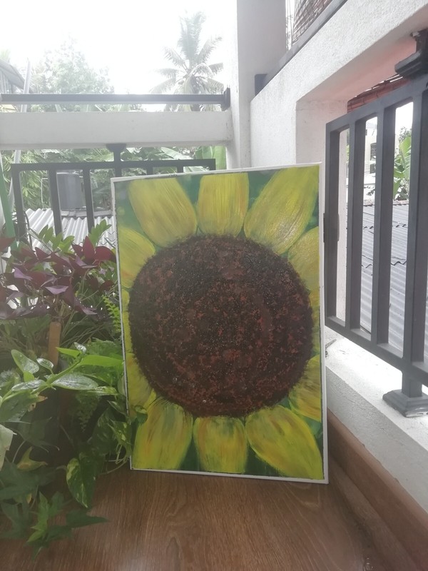 Hand Painting Sunflower wall art wall decorations Brush paintings Trending arts gallery