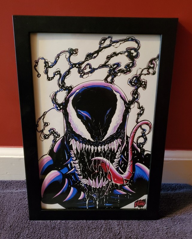 «Venom» Original Artwork: Frank Uzan. ( Framed 13×19 )