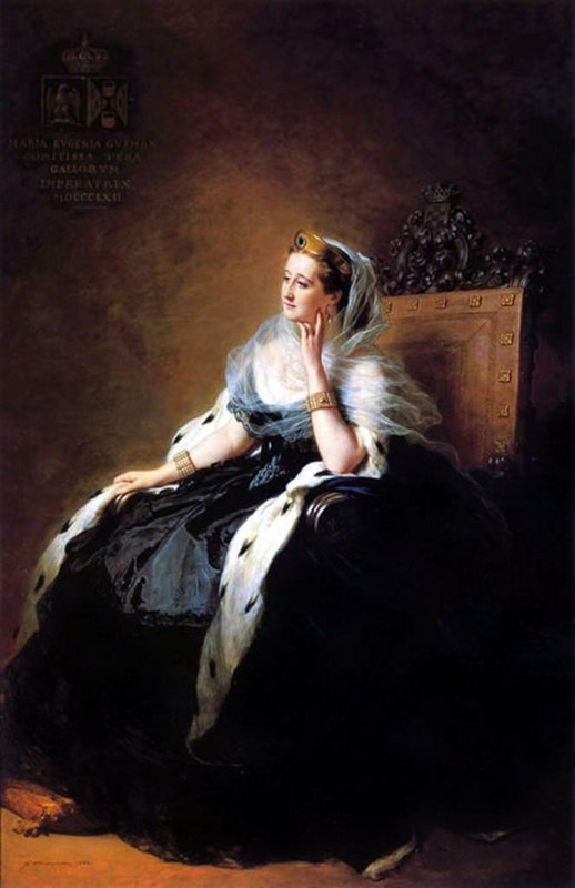 oil painting handpainted on canvas»The Queen sitting on the throne» N15432