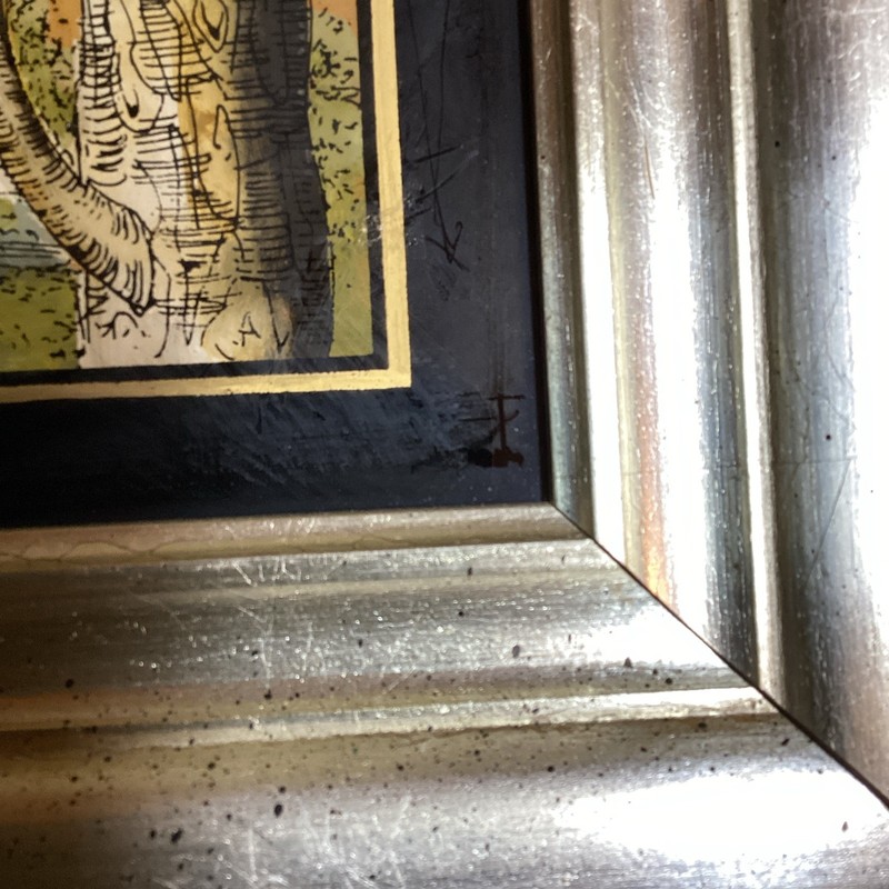Wake Forest University Reverse Painting On Glass. Nice gallery