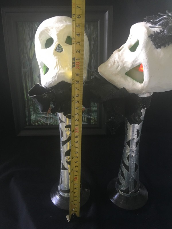 Halloween/Haunted House Painting/ Skull Candle Holders /Ghosts/Creepy/OOAk gallery