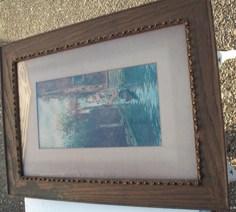 Rare Original 1890’s Hand painted Watercolor Venice Italy Signed E. Ardreis