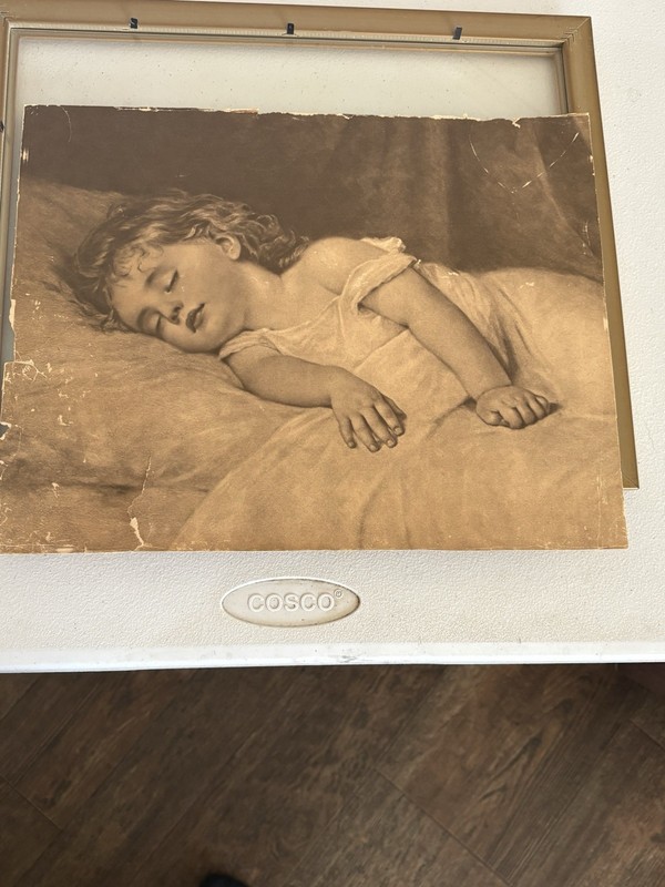Sleep By Artist Francine Charderon Beautifully Framed 14”x11”Sleeping Child gallery