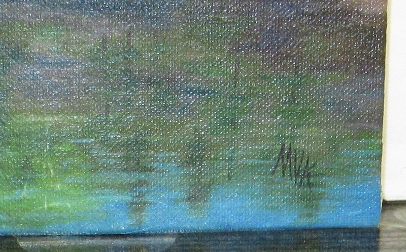 MARCIA V. KINGMA "LITTLE LAKE MANITOBA CANADA" ORIGINAL OIL ON BOARD PAINTING gallery