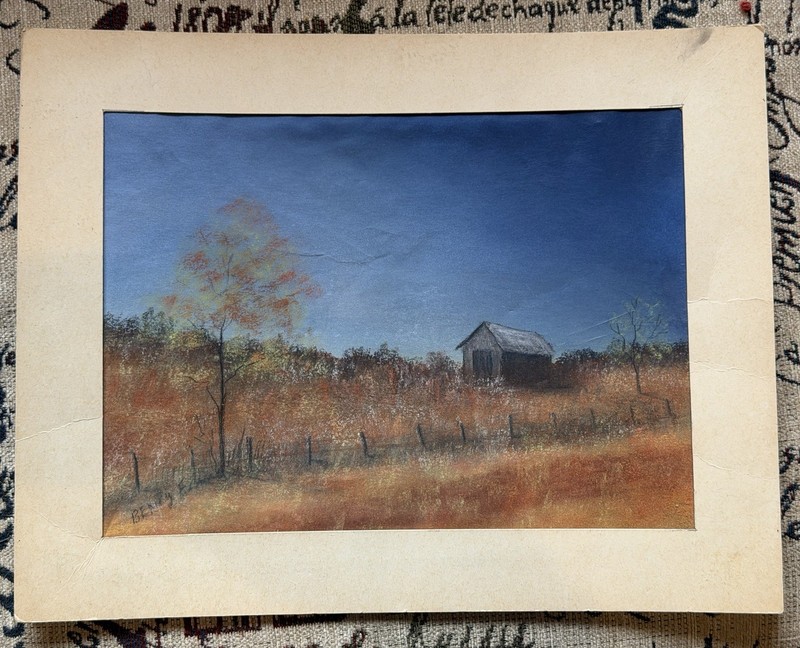 William harry “Beany” Elam, Outsider Artist, Tennessee, Barn On Side of Road