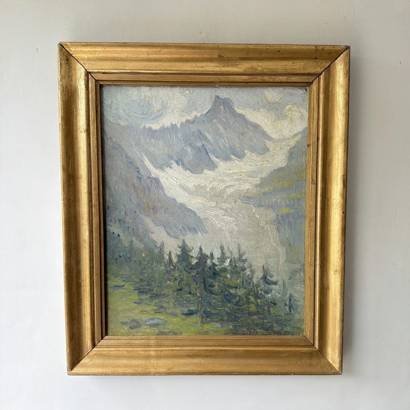 Elegant Landscape Oil Painting «Mountain Peak» Detailed Art