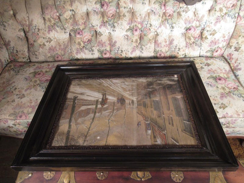 ANTIQUE "FERDINAN WILLAERT" PASTEL PAINTING, BELGIUM IMPRESSIONISM, c.1890-1900 gallery