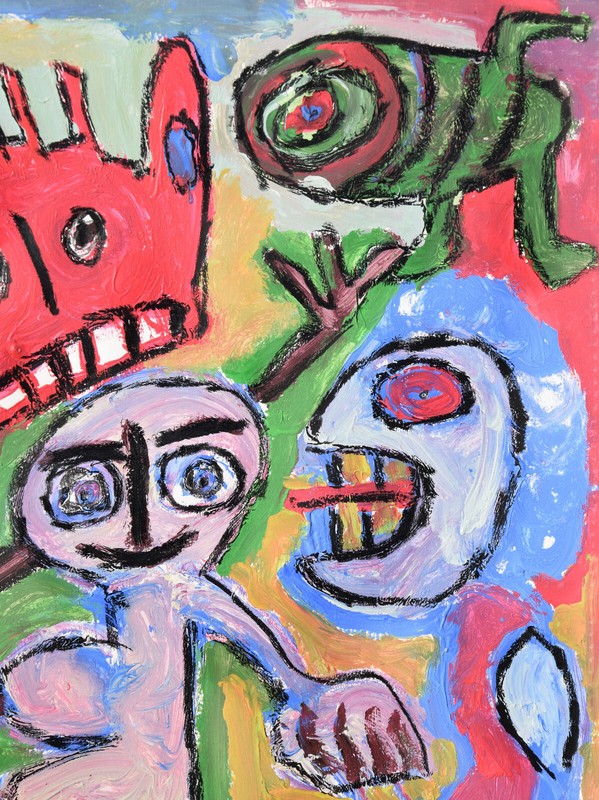 Frank-Kirk Ehm-Marks 1961-2022 Berlin / Painting Acrylic Demons Bizarre / Art Brut gallery