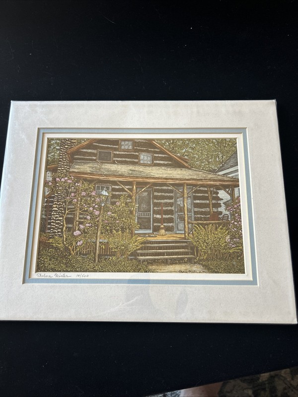 Winter Painting “Log Cabin At Chantanqua Institution” Landscape Art 14” X 11”